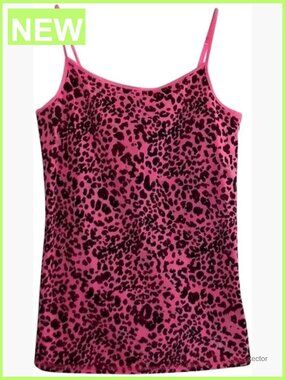 Y2K Leopard Spaghetti Strap Tank Top Grunge Emo Crop Cami